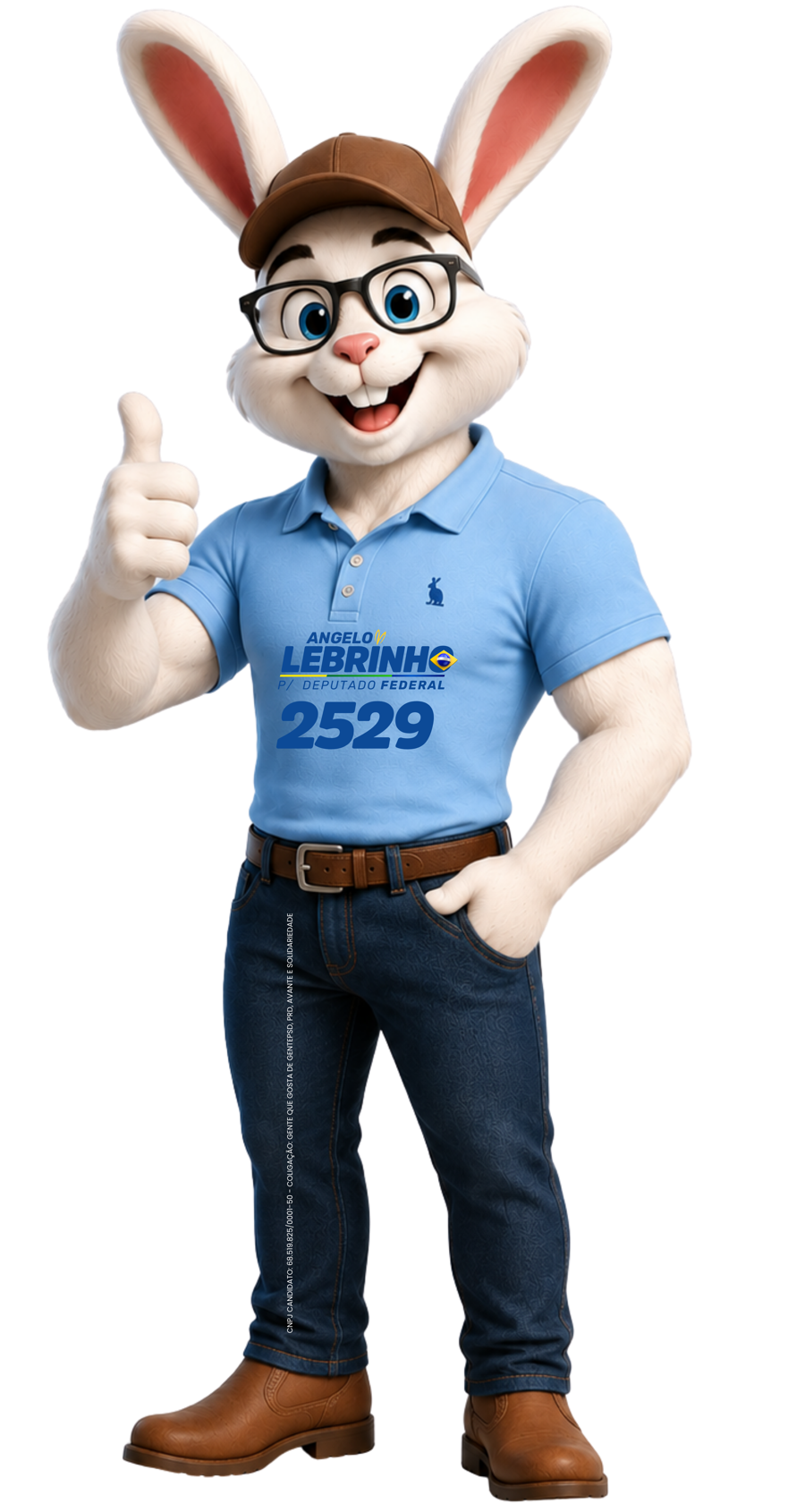 Mascote da campanha Angelo Lebrinho